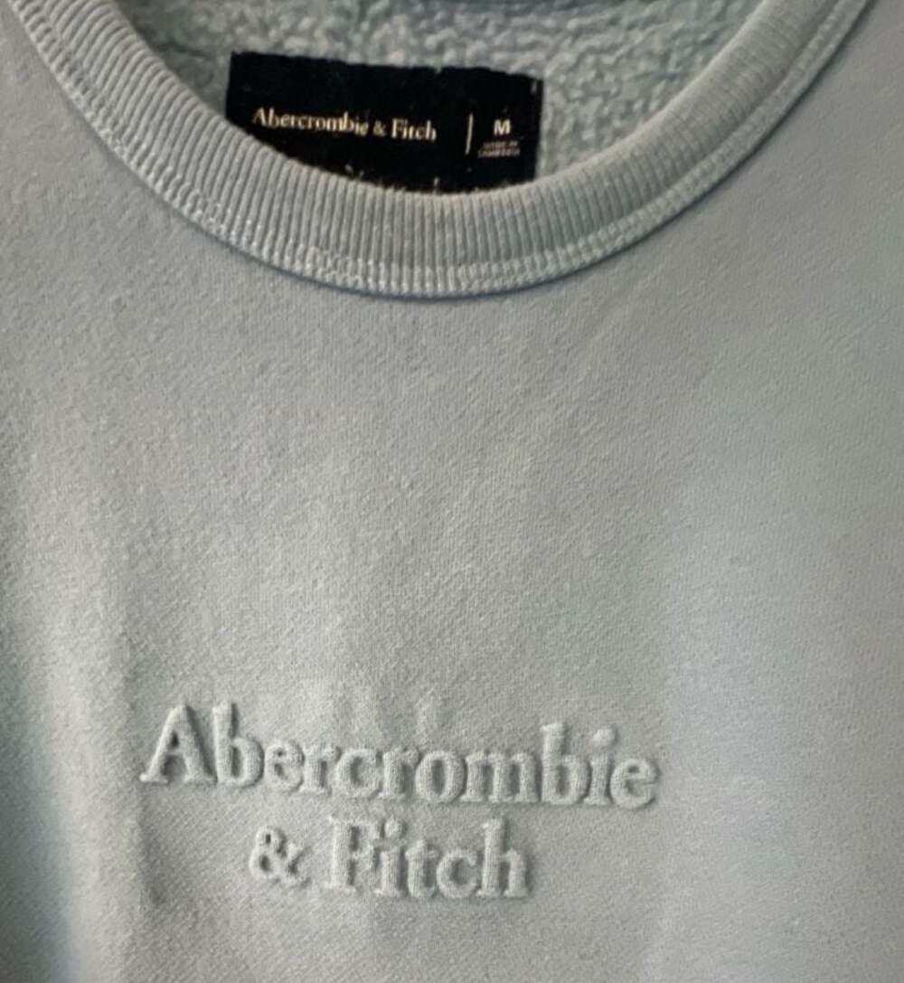 Abercrombie & Fitch Essential Oversized Embroidered Logo Crewneck Sweatshirt